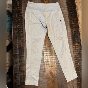 Womens Leggings NYL New York Laundry Brand Size Large Pale Gray With Pockets